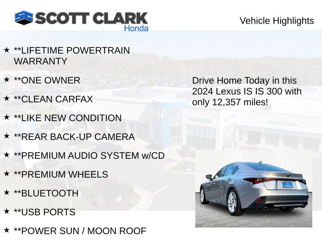 Used 2024 Lexus IS 300 300 w/ Comfort Package image 12