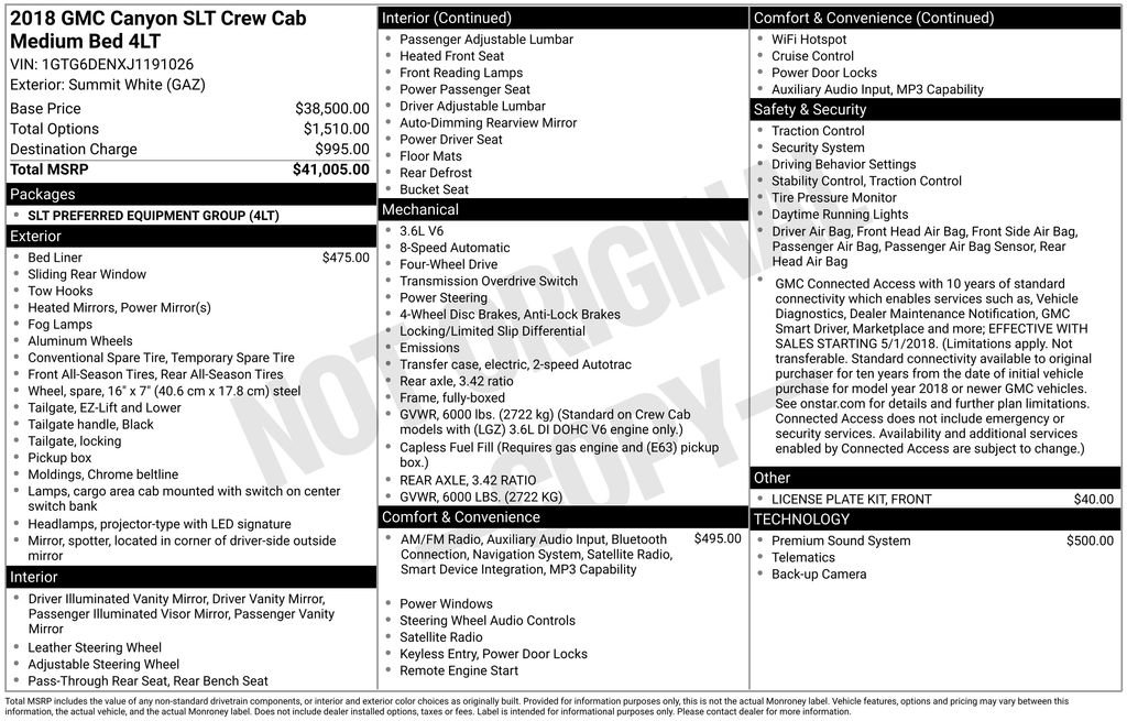 Used 2018 GMC Canyon SLT AWD/4WD image 6