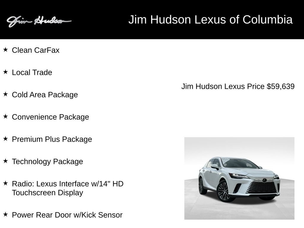 Certified 2024 Lexus RX 350 Premium Plus w/ Convenience Package FWD image 4