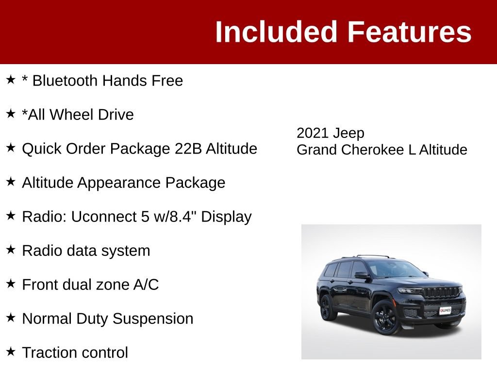 Used 2021 Jeep Grand Cherokee L Laredo AWD/4WD image 3