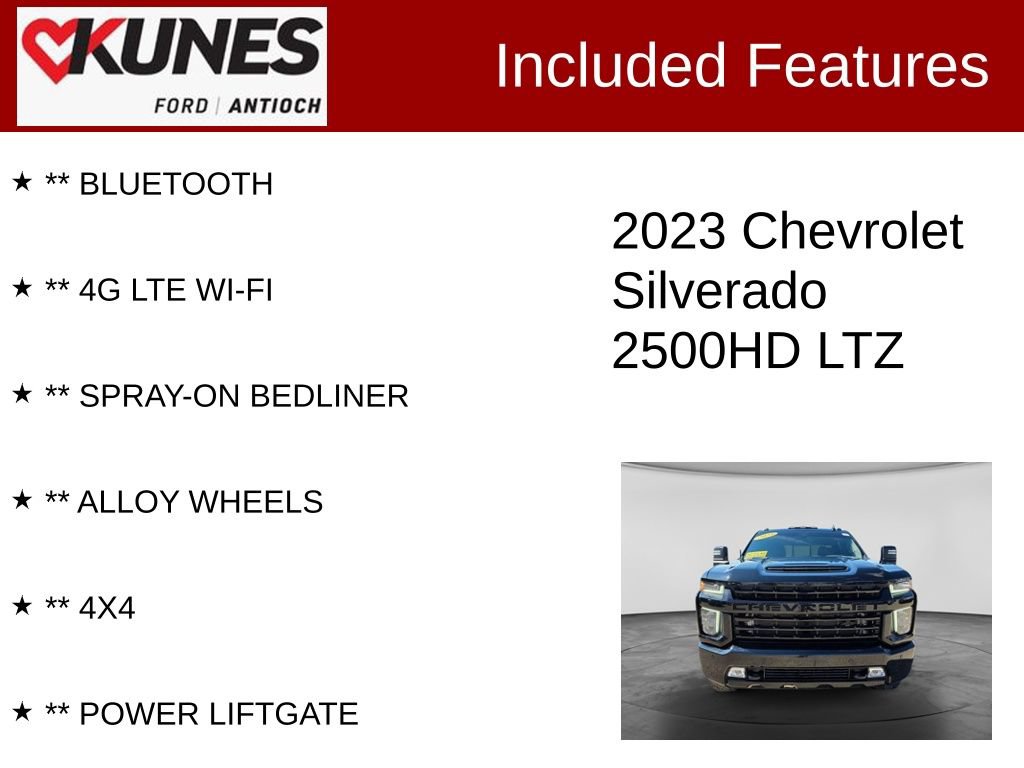 Used 2023 Chevrolet Silverado 2500 LTZ w/ LTZ Plus Package AWD/4WD image 4