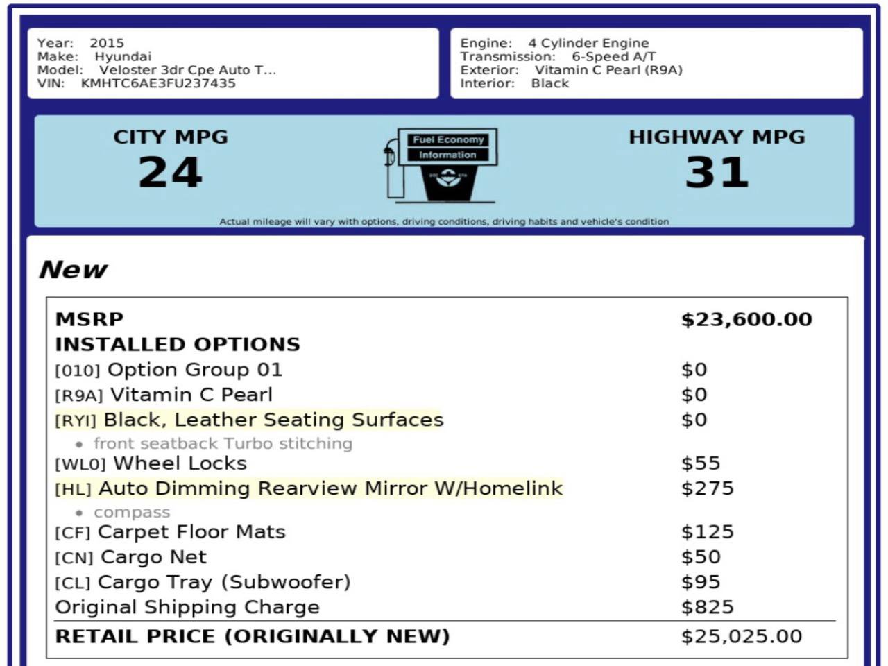 Used 2015 Hyundai Veloster Turbo image 4