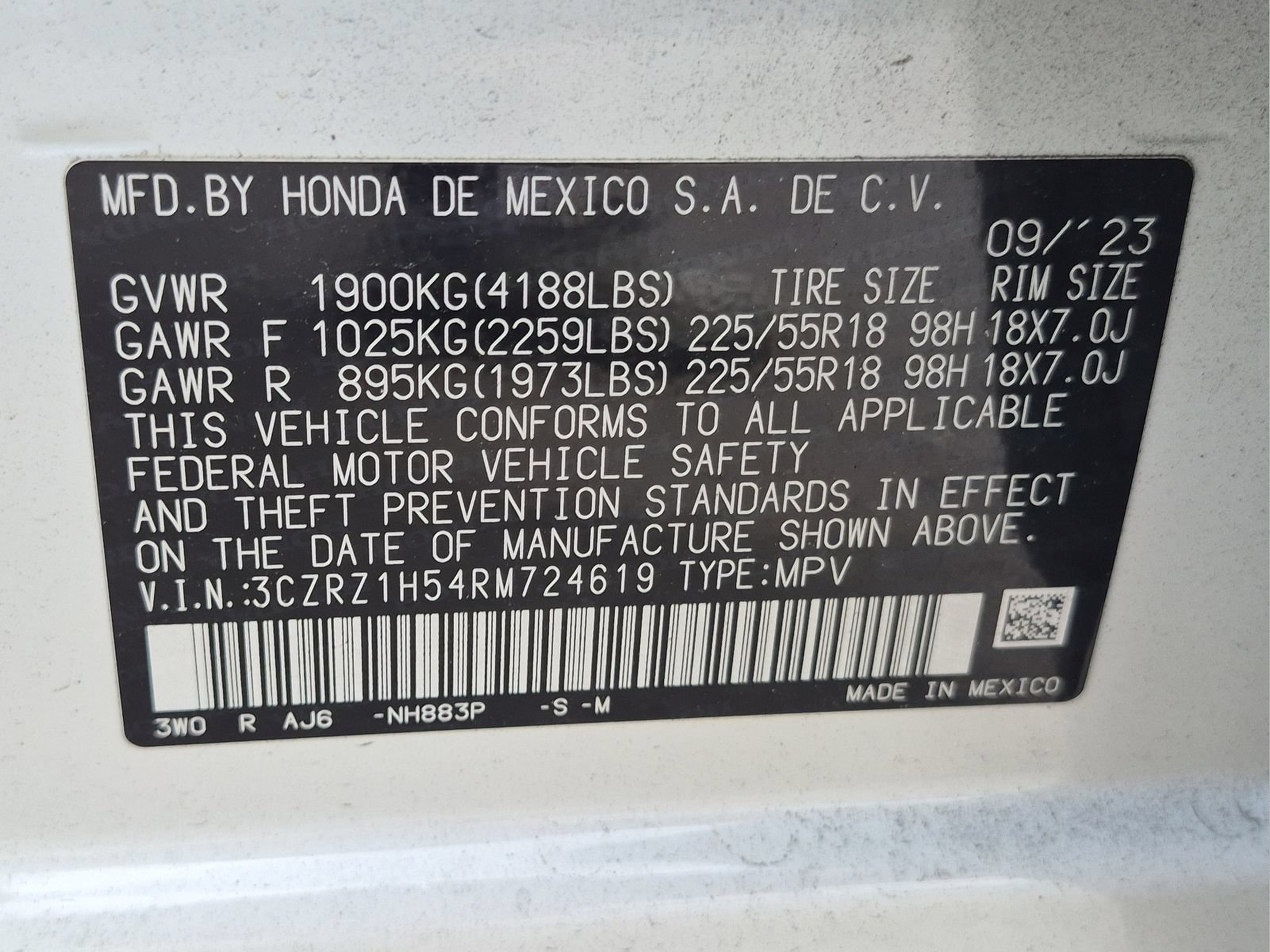 Certified 2024 Honda HR-V Sport image 22