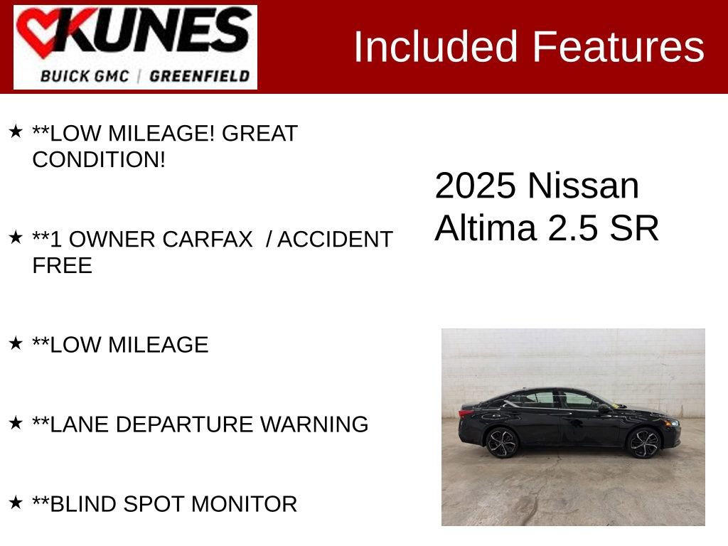 Used 2025 Nissan Altima 2.5 SR FWD image 3