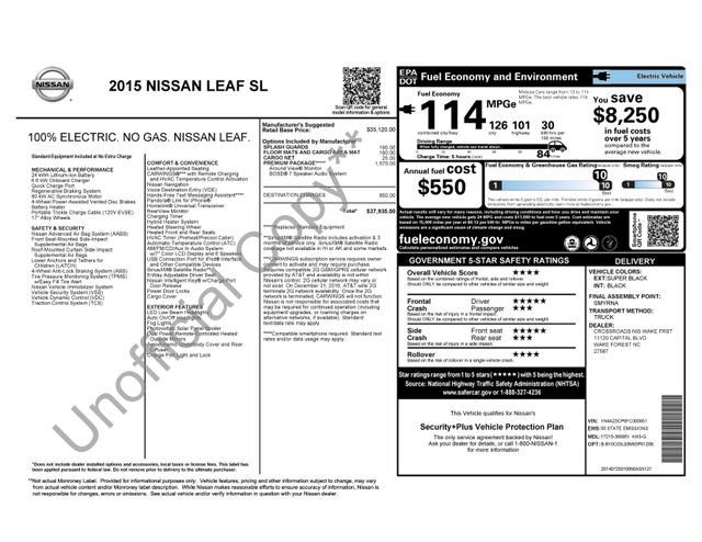 Used 2015 Nissan Leaf SL w/ Premium Package image 7