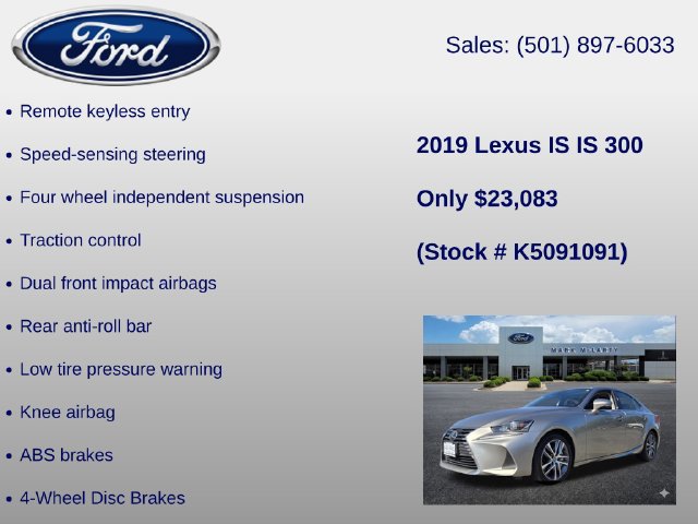 Used 2019 Lexus IS 300 w/ Accessory Package 2 RWD image 18