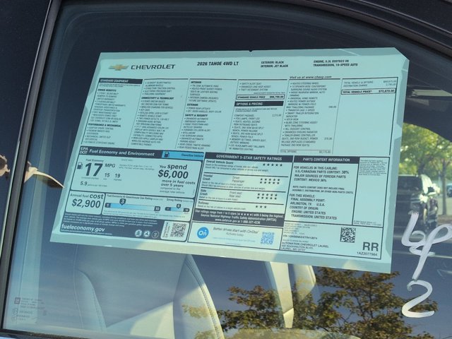 New 2026 Chevrolet Tahoe LT w/ Comfort Package AWD/4WD image 18