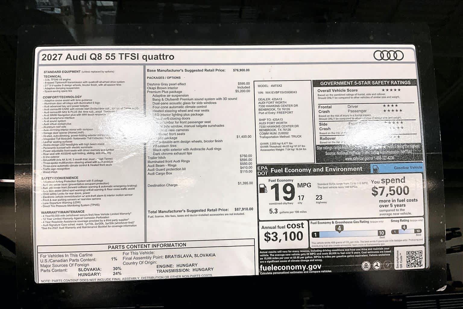 New 2027 Audi Q8 Premium Plus AWD/4WD image 16