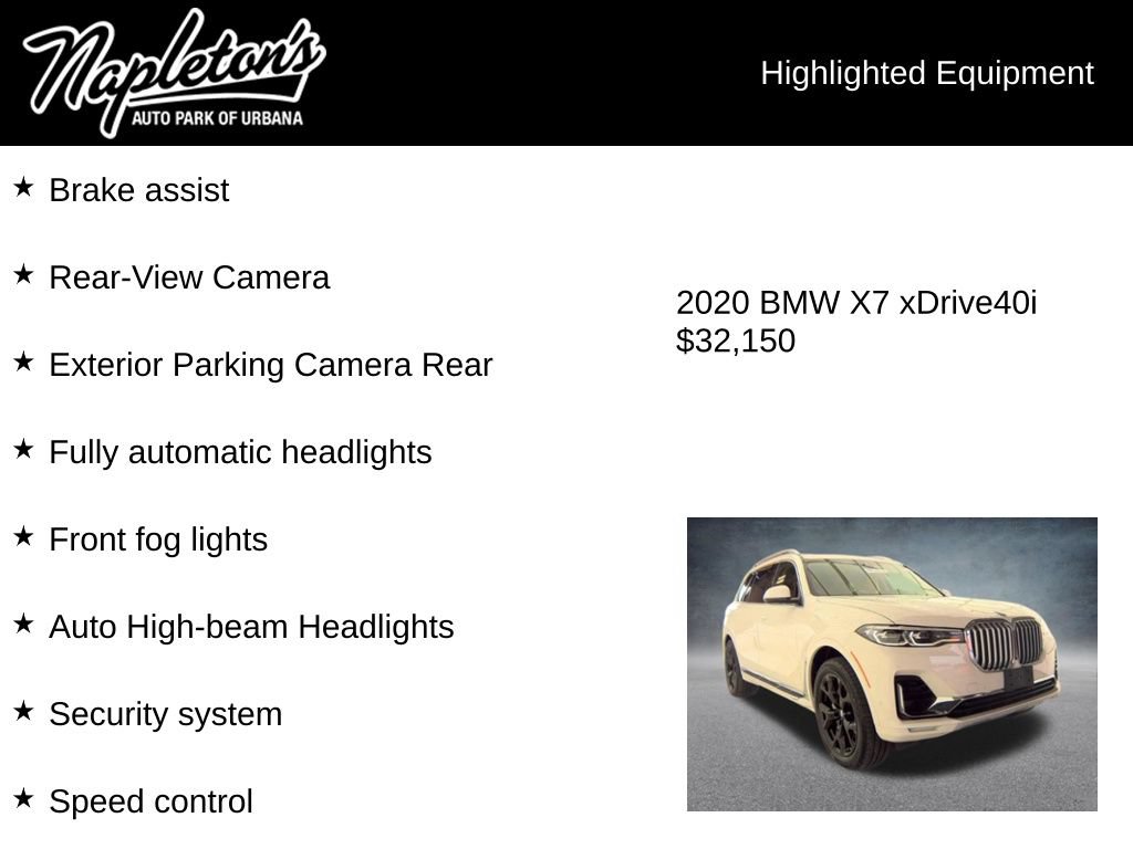 Used 2020 BMW X7 xDrive40i w/ Cold Weather Package AWD/4WD image 9