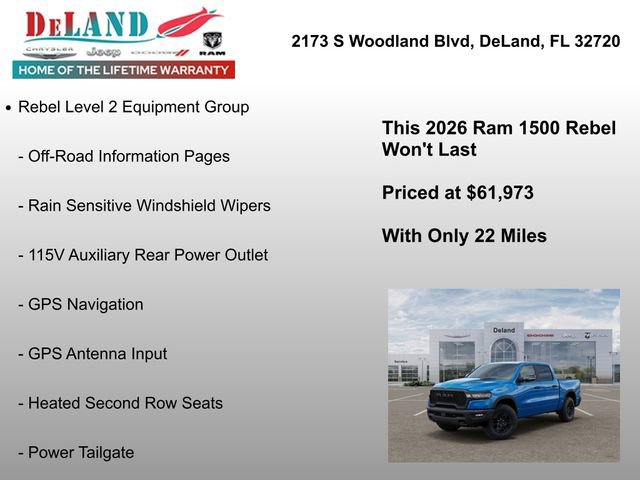 New 2026 RAM 1500 Rebel w/ G/T Package image 13