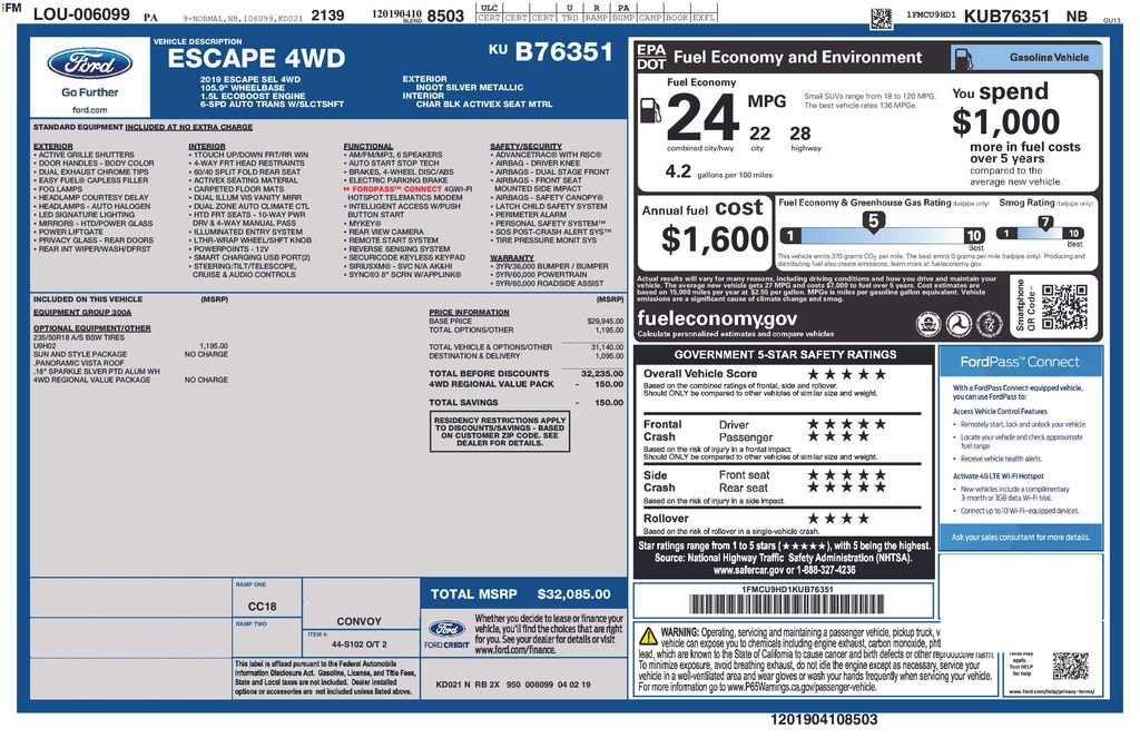 Used 2019 Ford Escape SEL image 6