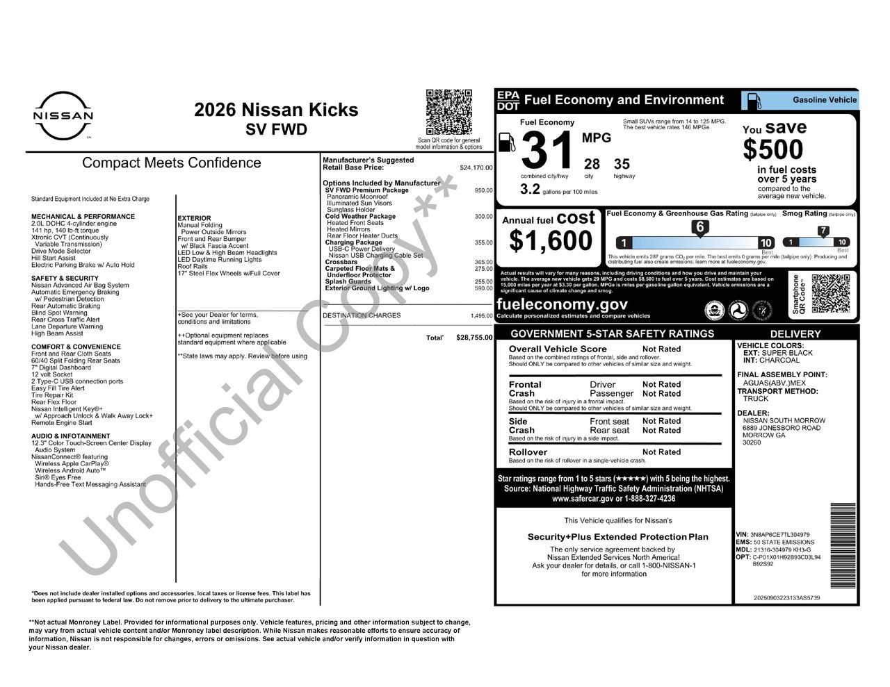 Certified 2026 Nissan Kicks SV w/ SV Premium Package FWD image 33