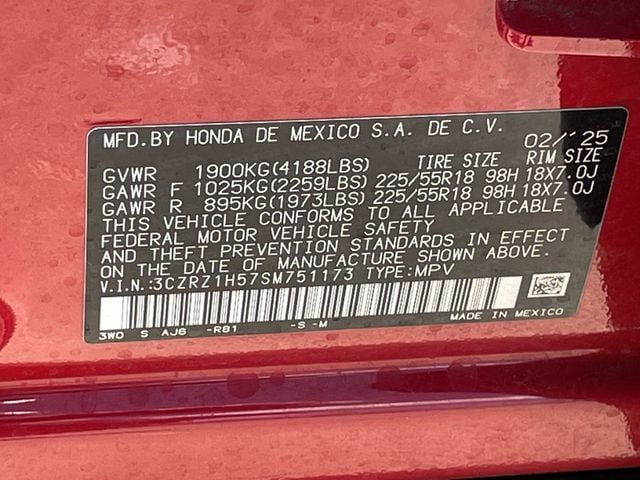 Certified 2025 Honda HR-V Sport image 29