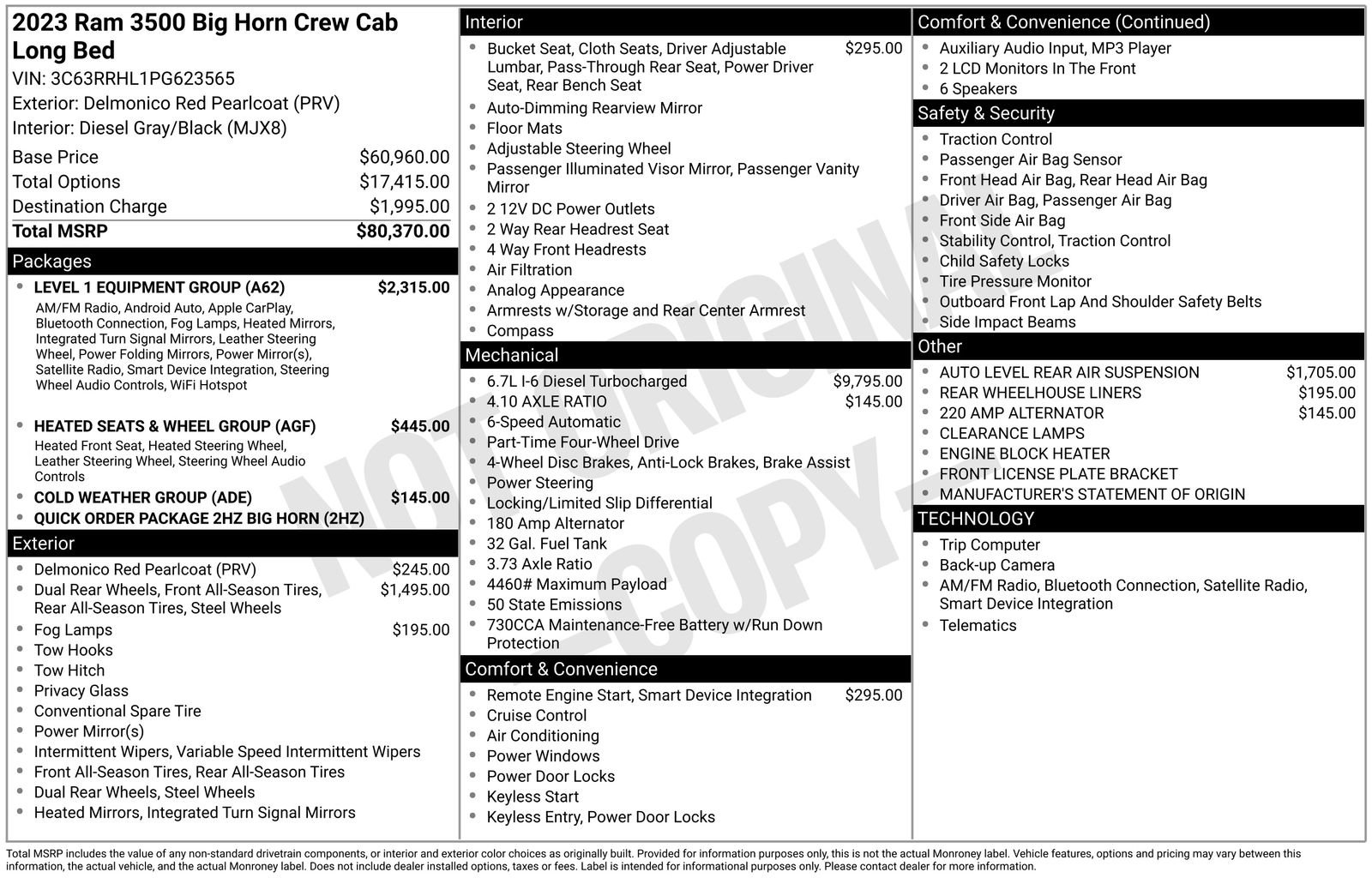 Used 2023 RAM 3500 Big Horn w/ Level 1 Equipment Group image 8