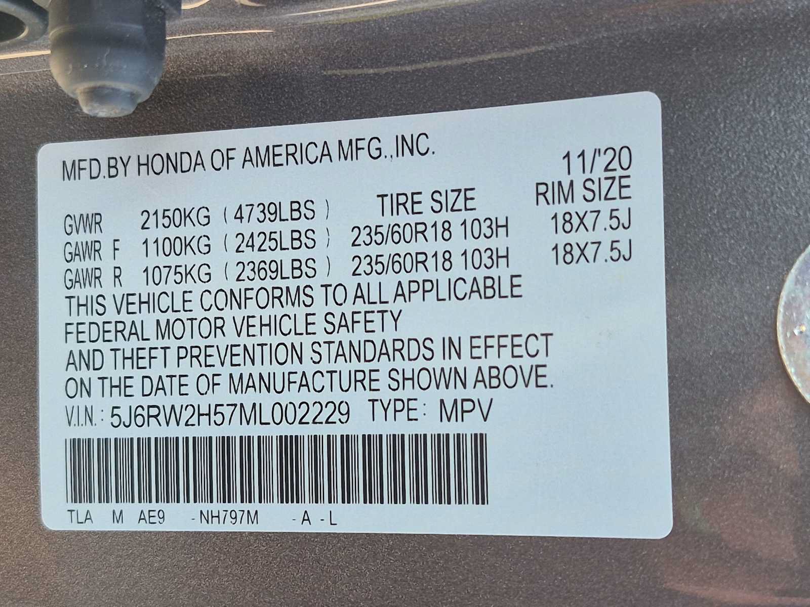 Certified 2021 Honda CR-V EX image 34