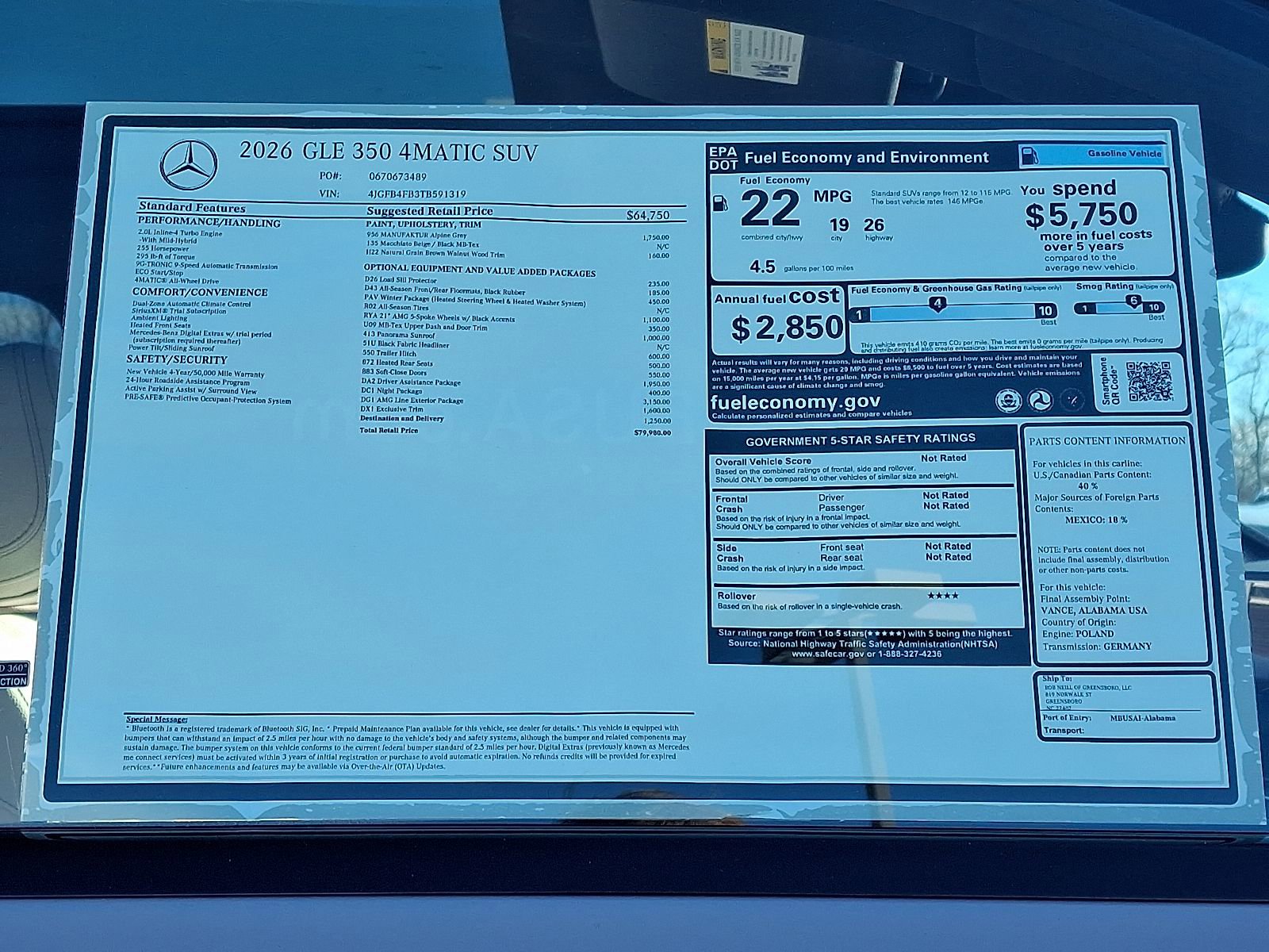 New 2026 Mercedes-Benz GLE 350 4MATIC image 19