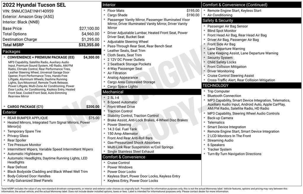Used 2022 Hyundai Tucson SEL w/ Convenience + Premium Package FWD image 30