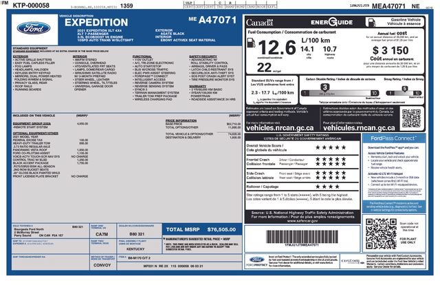 Used 2021 Ford Expedition XLT w/ Equipment Group 202A AWD/4WD image 12