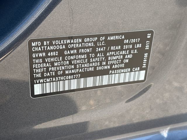 Used 2017 Volkswagen Passat 3.6 SEL Premium image 30