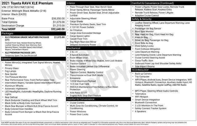 Used 2021 Toyota RAV4 XLE Premium FWD image 35
