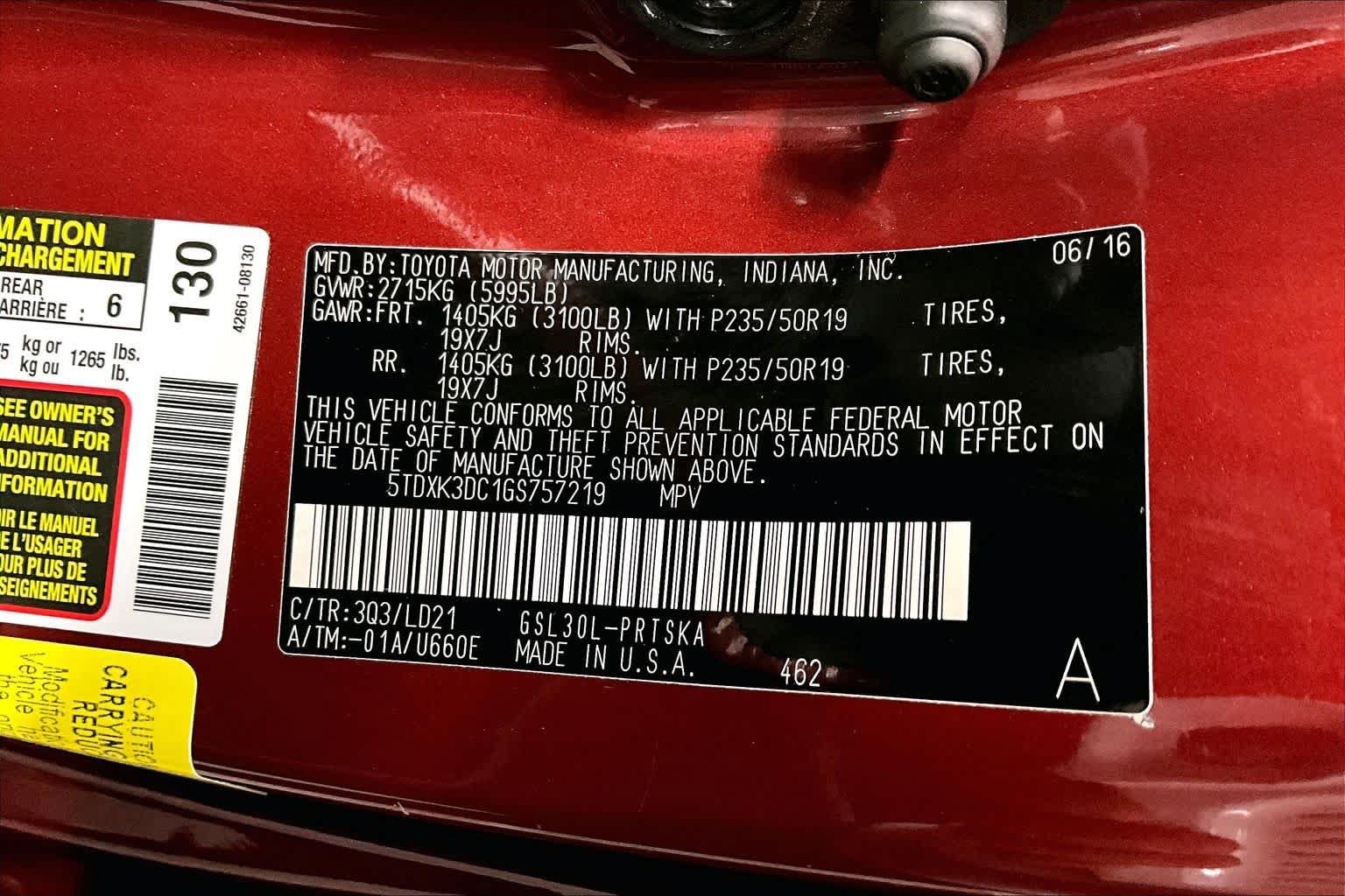 Used 2016 Toyota Sienna SE Premium FWD image 36