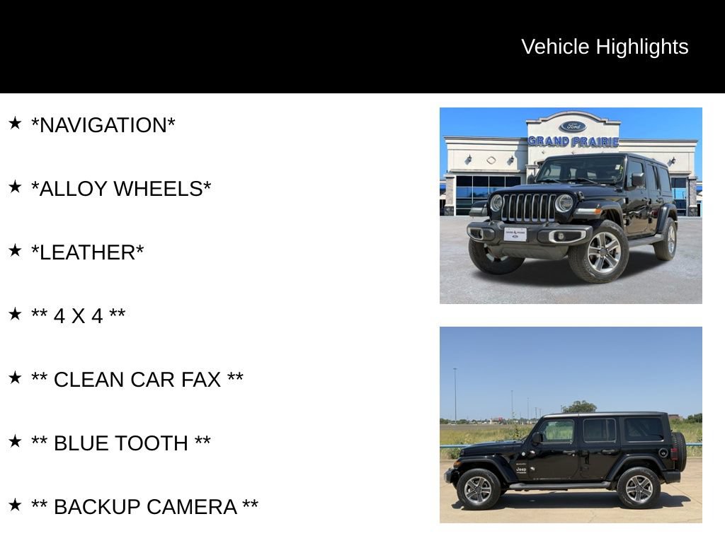 Used 2018 Jeep Wrangler Unlimited Sahara w/ Uconnect 4C Nav & Sound Group AWD/4WD image 4