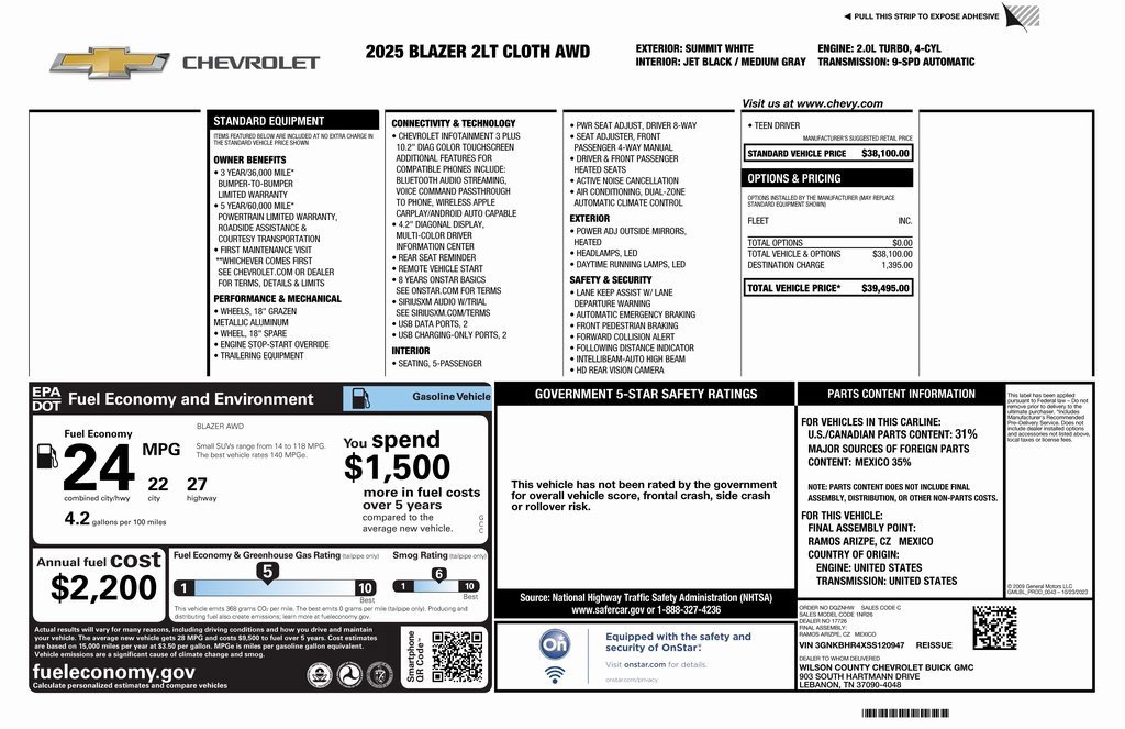 New 2025 Chevrolet Blazer LT image 4
