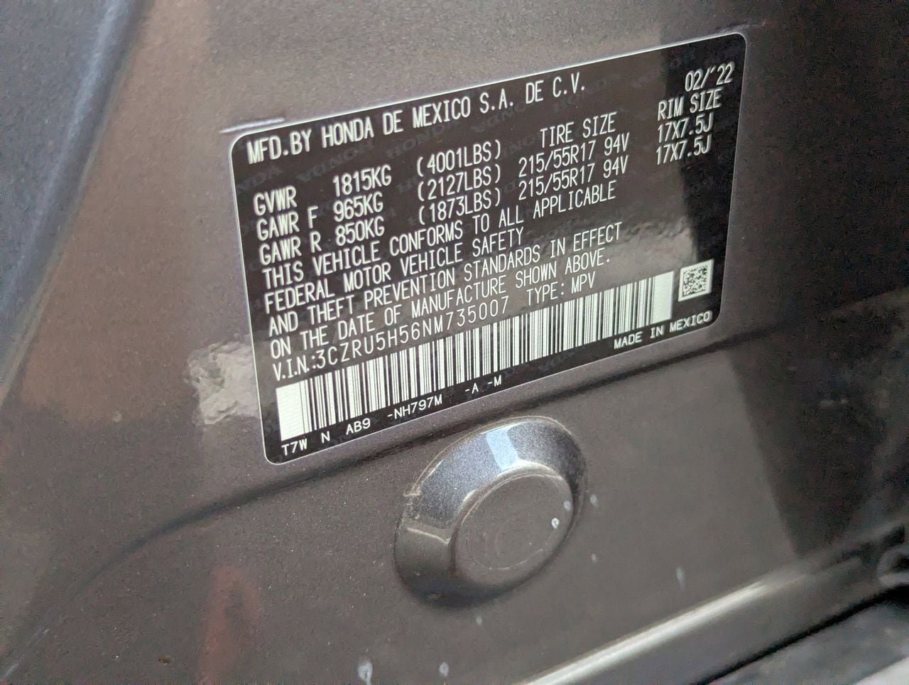 Used 2022 Honda HR-V EX image 10