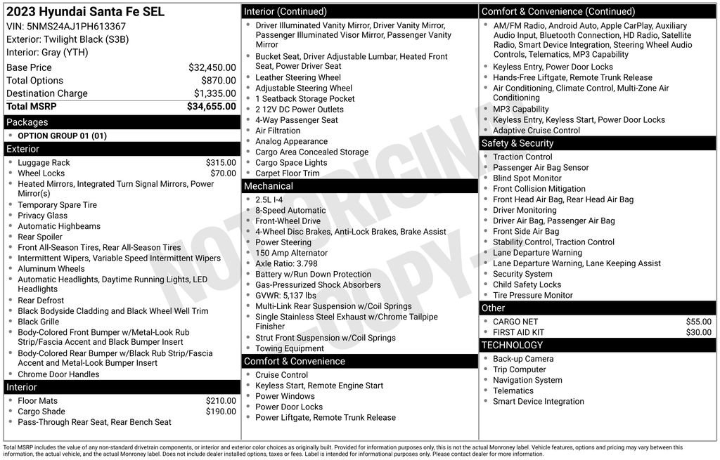 Certified 2023 Hyundai Santa Fe SEL FWD image 24