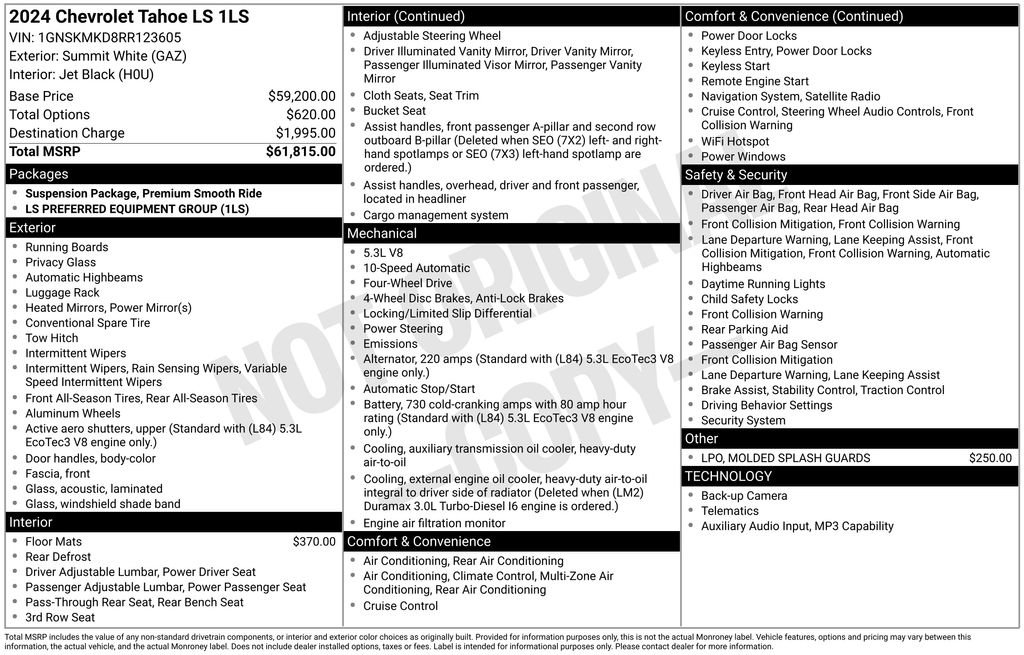 Used 2024 Chevrolet Tahoe LS AWD/4WD image 5