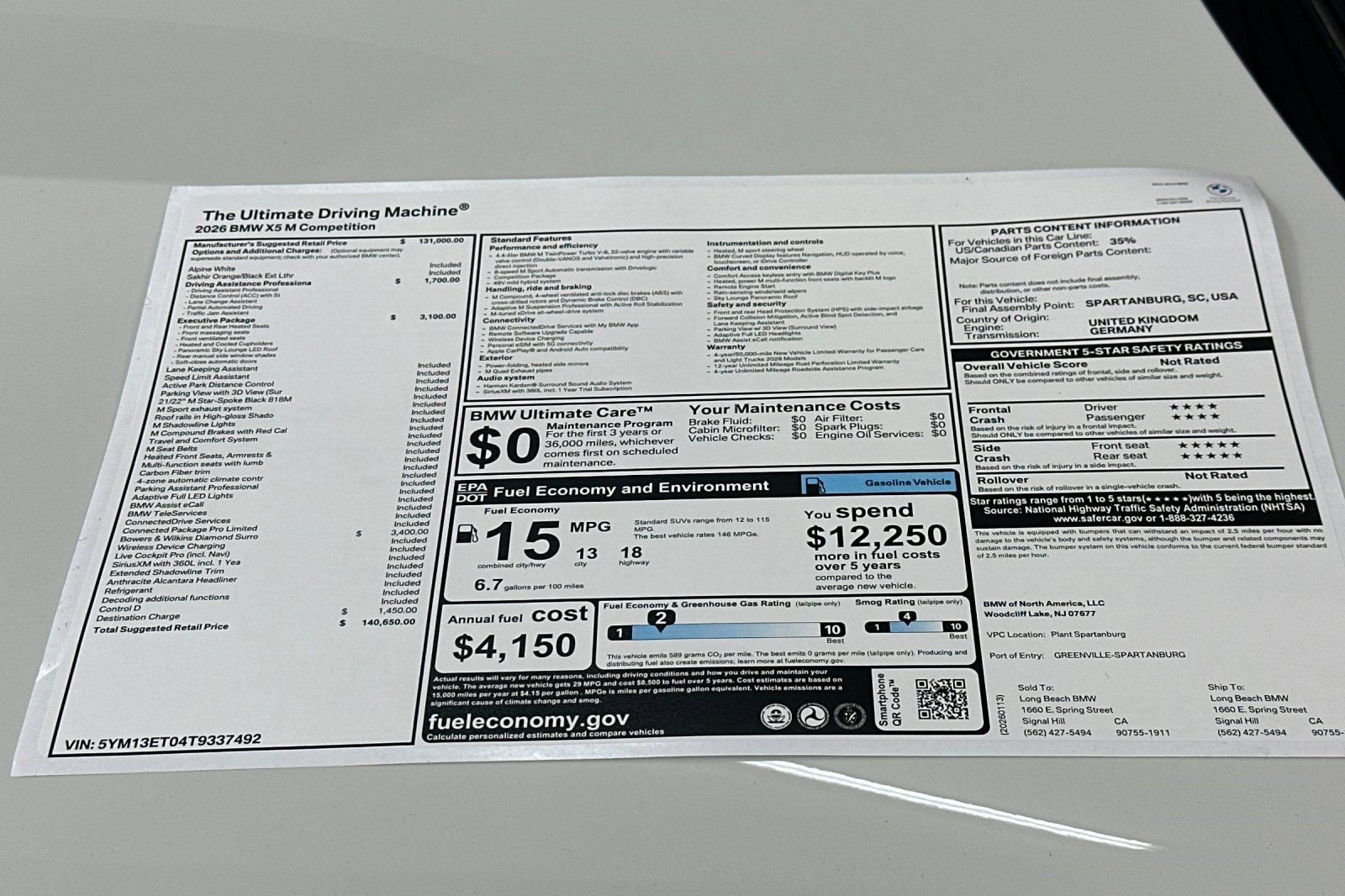 New 2026 BMW X5 M Competition w/ Executive Package image 30