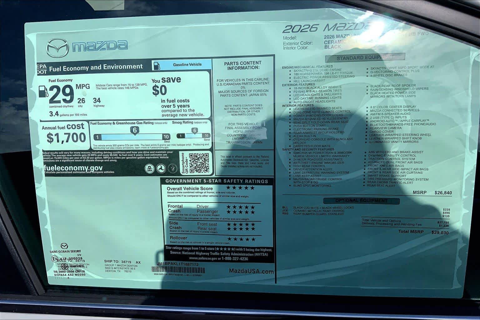 New 2026 MAZDA MAZDA3 s Sport FWD image 19