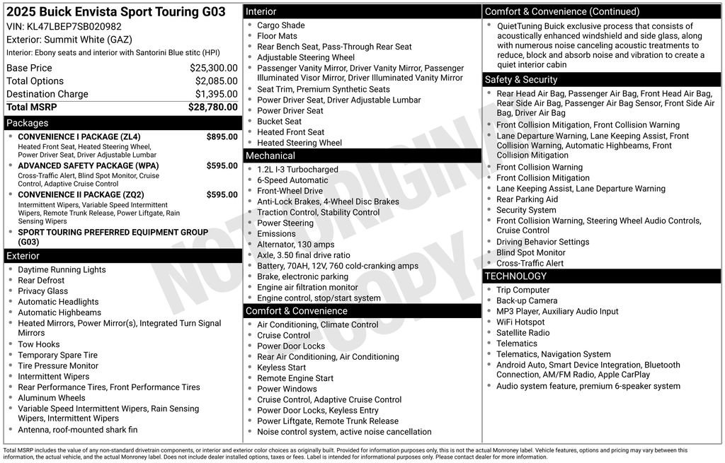 Used 2025 Buick Envista Sport Touring w/ Convenience I Package FWD image 4