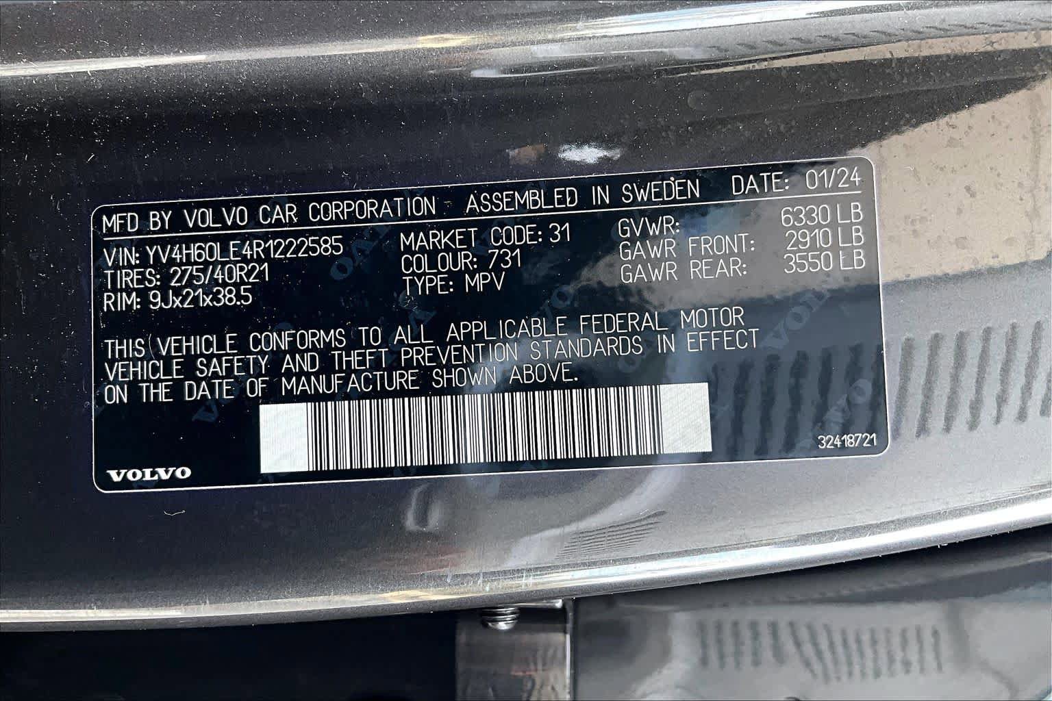 Used 2024 Volvo XC90 T8 Plus w/ Protection Package AWD/4WD image 37