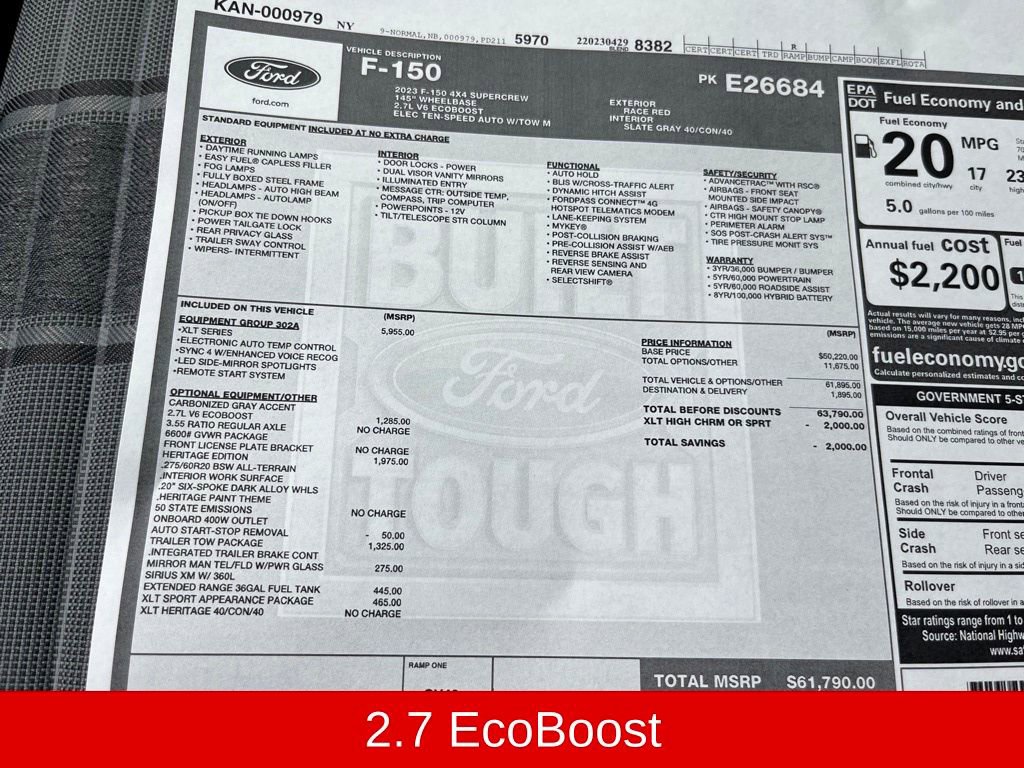 Used 2023 Ford F150 XLT w/ Equipment Group 302A High image 7
