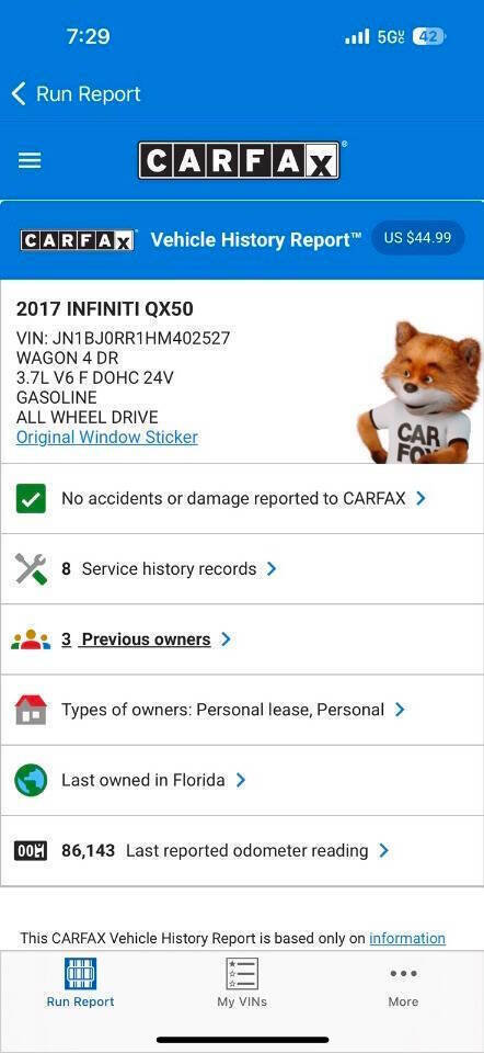 Used 2017 INFINITI QX50 AWD w/ Premium Plus Package image 24