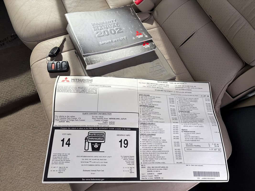 Used 2002 Mitsubishi Montero Limited AWD/4WD image 22