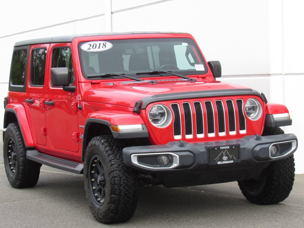 Used 2018 Jeep Wrangler Unlimited Sahara w/ Uconnect 4C Nav & Sound Group AWD/4WD image 2