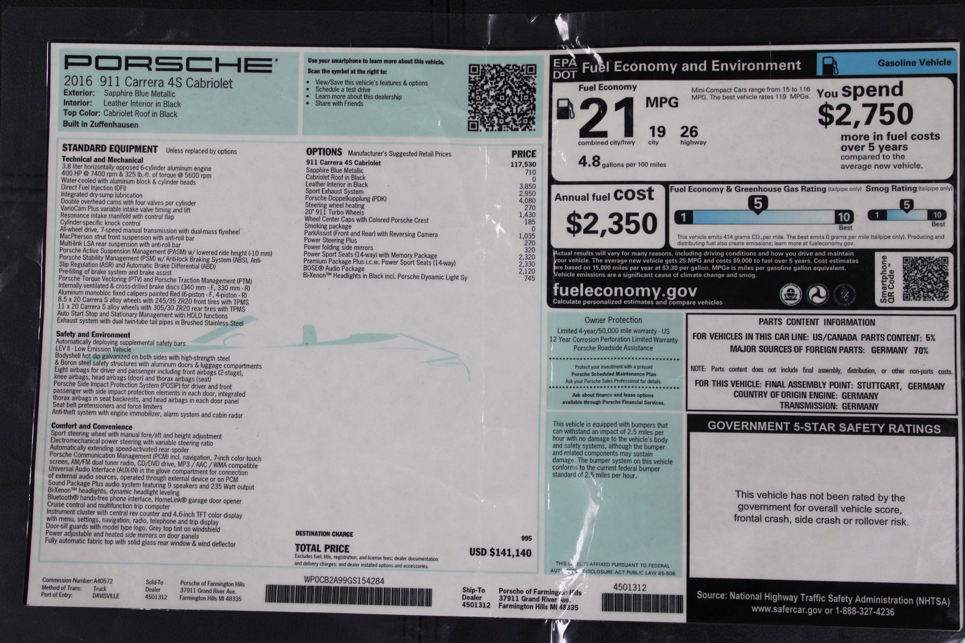 Used 2016 Porsche 911 Carrera 4S image 38