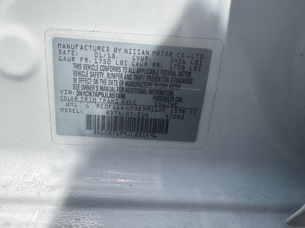 Used 2018 Nissan Versa SV image 22