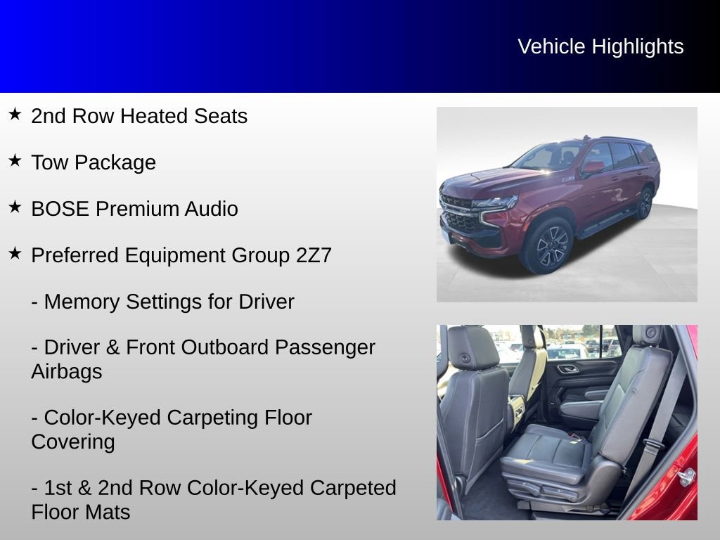 Used 2021 Chevrolet Tahoe Z71 w/ Z71 Signature Package image 8