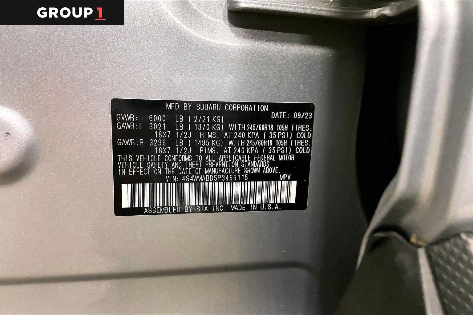 Certified 2023 Subaru Ascent Premium AWD/4WD image 36