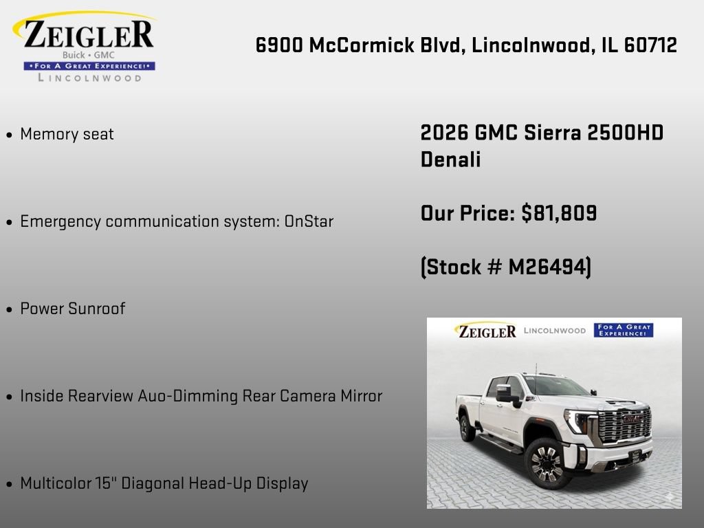 New 2026 GMC Sierra 2500 Denali w/ Denali Reserve Package AWD/4WD image 24