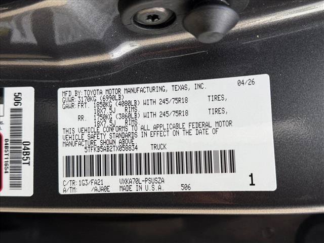 Used 2026 Toyota Tundra SR RWD image 24