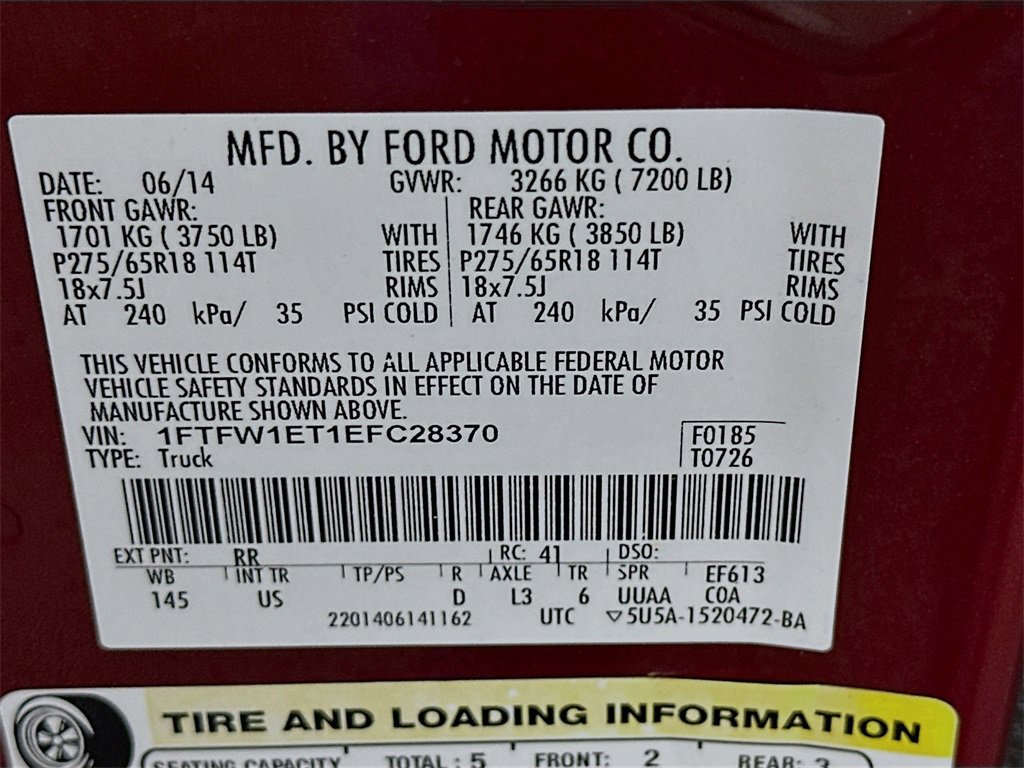 Used 2014 Ford F150 XLT w/ Equipment Group 302A Luxury image 29