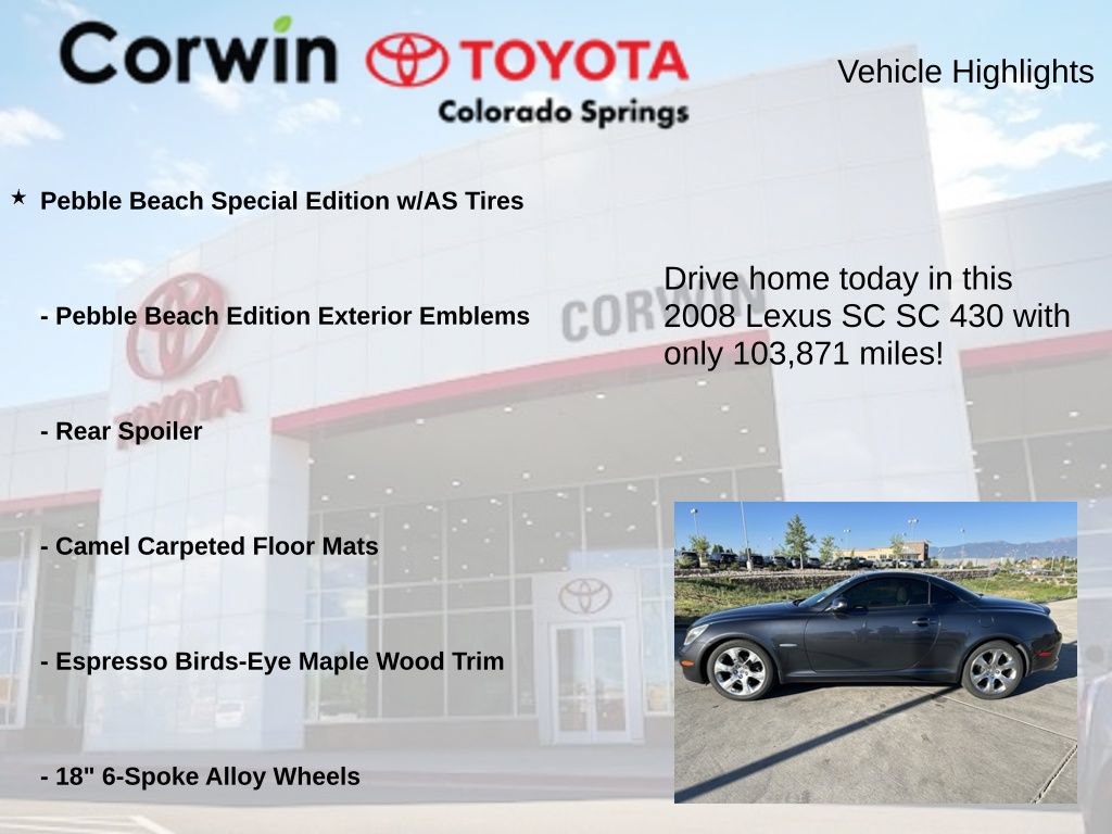 Used 2008 Lexus SC 430 Convertible RWD image 6