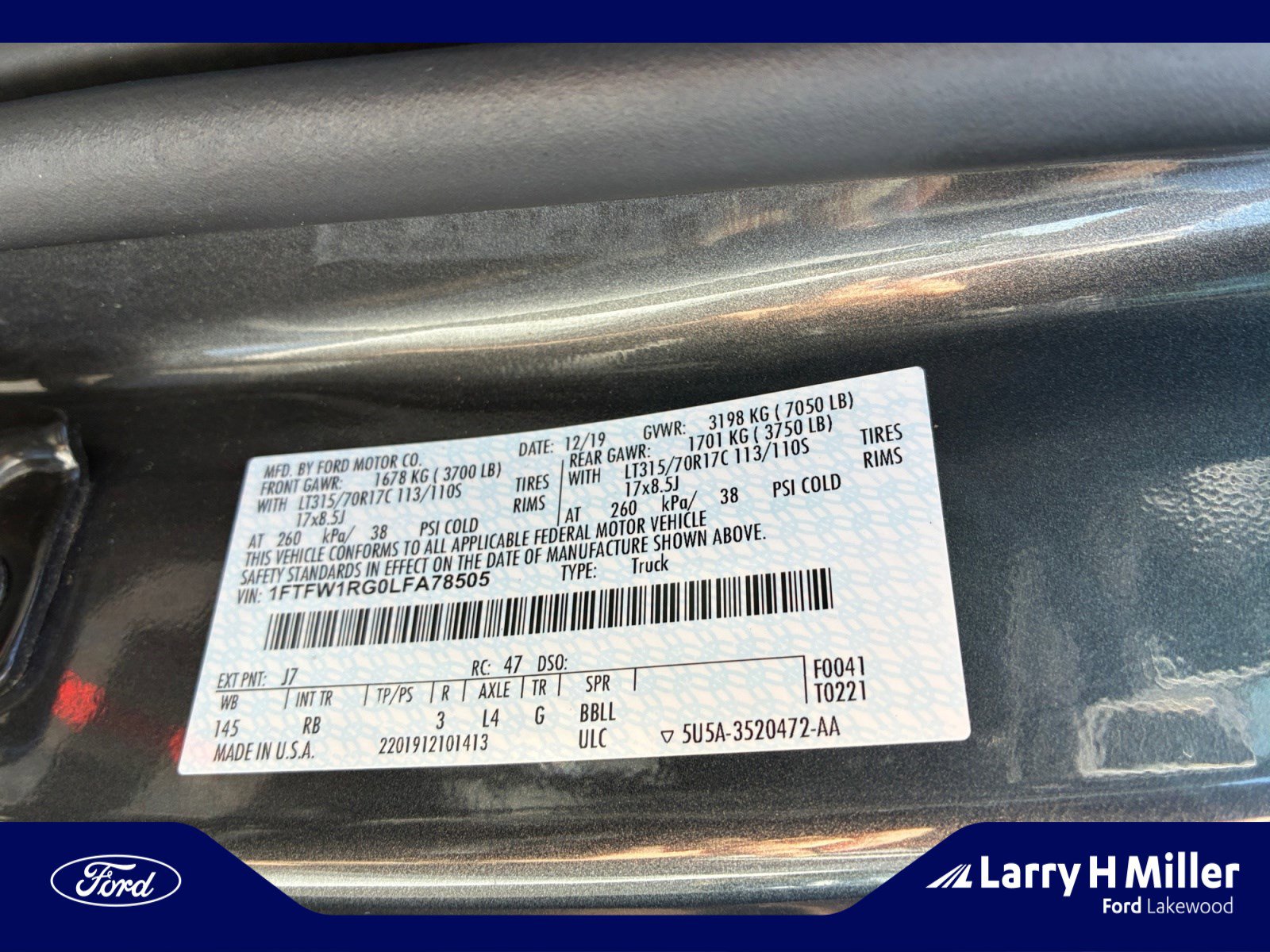 Used 2020 Ford F150 Raptor w/ Equipment Group 802A Luxury AWD/4WD image 25