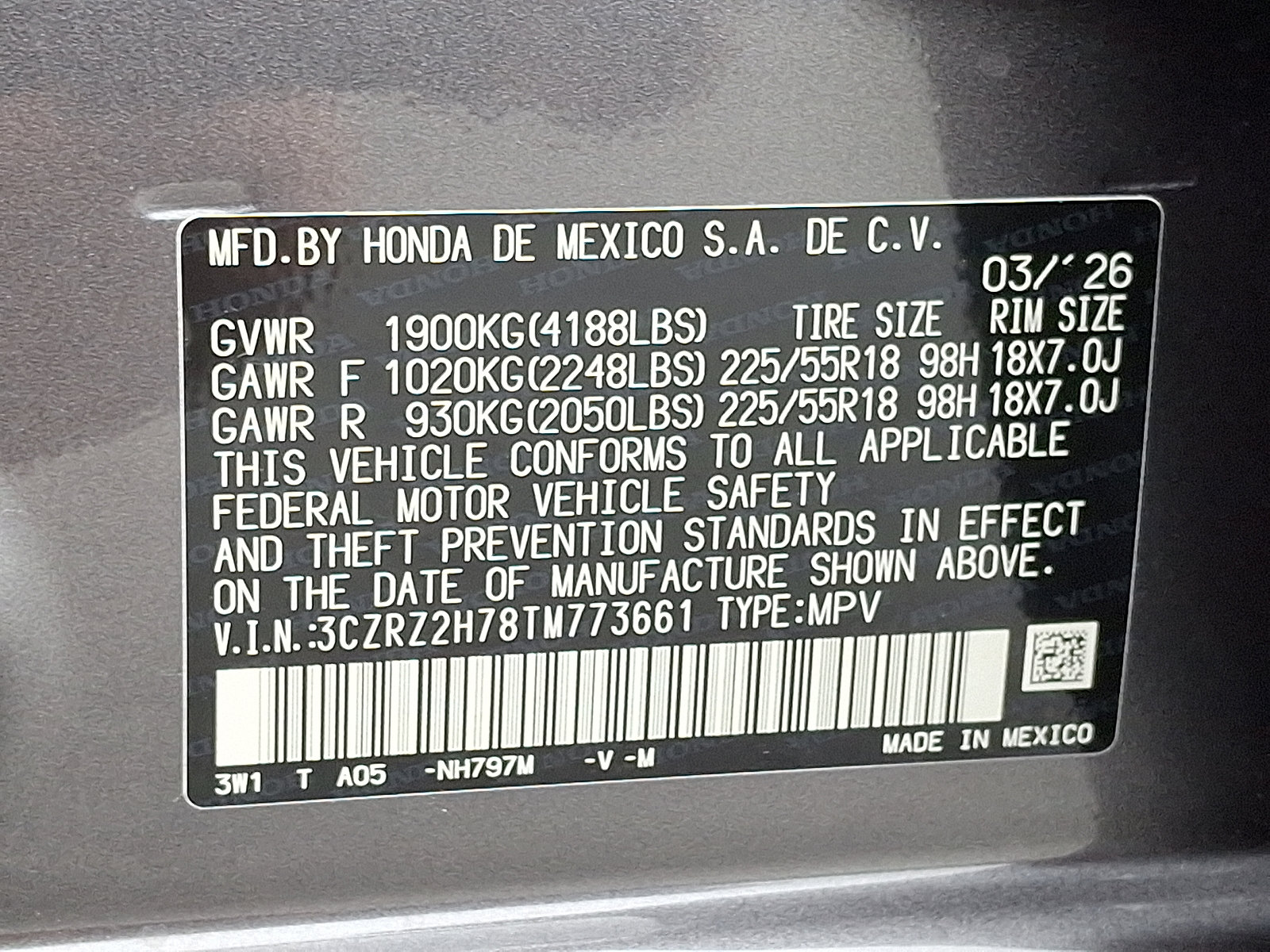 Certified 2026 Honda HR-V EX-L image 27