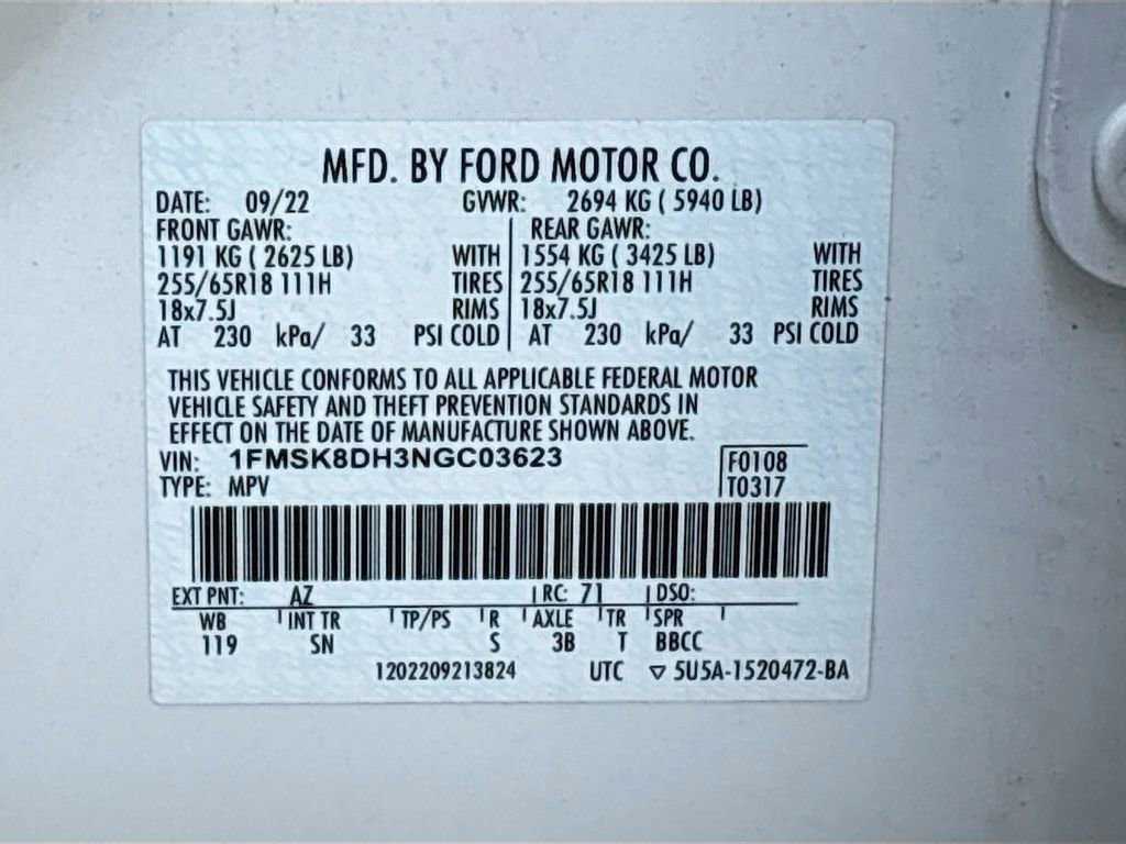 Used 2022 Ford Explorer XLT w/ Equipment Group 202A image 35