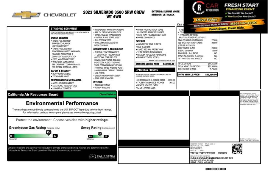 Used 2023 Chevrolet Silverado 3500 W/T w/ WT Fleet Convenience Package image 11